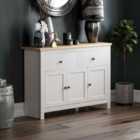 Vida Designs Arlington 2 Drawer 3 Door Sideboard White