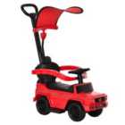 HOMCOM Kids Benz G350 Ride-on Sliding Car & Stroller - Red