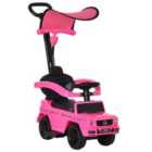 HOMCOM Kids Benz G350 Ride-on Sliding Car & Stroller - Pink