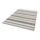 Monty Rug 080x150cm Black And Cream Stripe