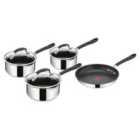 Jamie Oliver by Tefal Quick & Easy Stainless Steel 4 Piece Pan Set