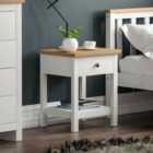 Arlington 1 Drawer Side Table White