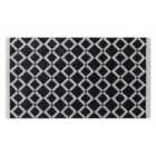 JVL Solemate Hand Carved Diamond Pattern Mat, 57x100 - Black