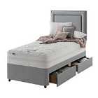 Silentnight Mirapocket 2000 Memory 90cm 2 Drawer Divan Set - Slate Grey No Headboard
