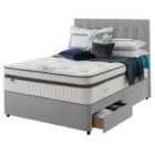 Silentnight Mirapocket Geltex 2000 150cm 2 Drawer Divan Set Slate Grey No Headboard