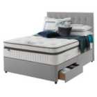 Silentnight Mirapocket Geltex 2000 135cm 2 Drawer Divan Set Slate Grey No Headboard