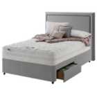 Silentnight Mirapocket 2000 Memory 150cm 2 Drawer Divan Set Slate Grey No Headboard