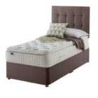 Silentnight Mirapocket Latex 1000 Non Storage Divan Bed - Velvet Mink No Headboard Single