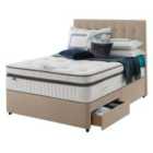 Silentnight Mirapocket Geltex 2000 150cm 2 Drawer Divan Set Sandstone No Headboard