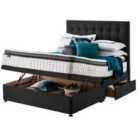 Silentnight Miracoli Geltex 135cm Ottoman 2 Drawer Divan Set - Ebony No Headboard