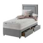 Silentnight Mirapocket 2000 Memory 135cm 2 Drawer Divan Set Slate Grey No Headboard