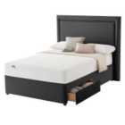 Silentnight Miracoil Memory 180cm 2 Drawer Divan Set Ebony No Headboard