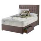 Silentnight Mirapocket Latex 1400 2-Drawer Divan Bed - Velvet Mink No Headboard Super King