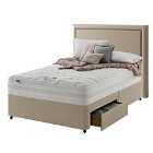 Silentnight Mirapocket 2000 Memory 180cm 2 Drawer Divan Set - Sandstone No Headboard