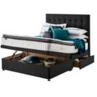 Silentnight Miracoil Geltex 180cm Ottoman 2 Drawer Divan Set Ebony No Headboard