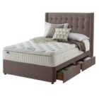 Silentnight Mirapocket Latex 1000 4-Drawer Divan Bed - Velvet Mink No Headboard King
