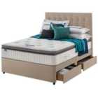 Silentnight Miracoil Geltex 180cm 4 Drawer Divan Set Sandstone No Headboard