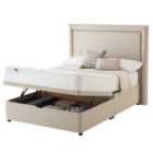 Silentnight Miracoil Memory Foam Ottoman Non-Storage Divan Set Sandstone No Headboard - 150cm