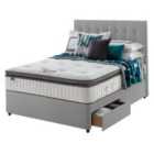 Silentnight Mirapocket Geltex 1000 90cm 2 Drawer Divan Set Slate Grey No Headboard