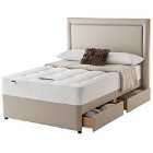 Silentnight Miracoil Ortho 4-Drawer Storage Divan Set Sandstone No Headboard - 150cm