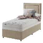 Silentnight Mirapocket 2000 Memory 90cm Non Storage Divan Set - Sandstone No Headboard