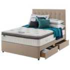 Silentnight Miracoil Geltex 150cm 4 Drawer Divan Set Sandstone No Headboard