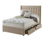 Silentnight Mirapocket Latex 1000 4-Drawer Divan Bed - Sandstone No Headboard Double