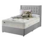 Silentnight Mirapocket Latex 1400 Non Storage Divan Bed - Velvet Silver No Headboard Double