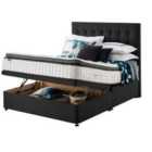 Silentnight Mirapocket Geltex 1000 180cm Ottoman Non-Storage Divan Bed Set - Ebony No Headboard