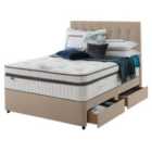 Silentnight Mirapocket Geltex 2000 180cm 4 Drawer Divan Set Sandstone No Headboard
