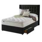 Silentnight Mirapocket Latex 1000 2-Drawer Divan Bed - Ebony No Headboard Single