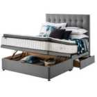 Silentnight Mirapocket Geltex 1000 135cm Ottoman 2 Drawer Divan Set Slate Grey No Headboard