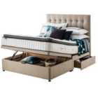 Silentnight Mirapocket Geltex 1000 135cm Ottoman 2 Drawer Divan Set Sandstone No Headboard