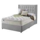 Silentnight Mirapocket Latex 1000 Non Storage Divan Bed - Velvet Silver No Headboard Double