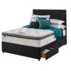 Silentnight Miracoil Geltex 150cm 2 Drawer Divan Set Ebony No Headboard