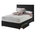 Silentnight Mirapocket 2000 Memory 135cm 2 Drawer Divan Set Ebony No Headboard
