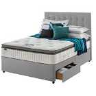 Silentnight Miracoil Geltex 90cm 2 Drawer Divan Set Slate Grey No Headboard