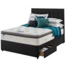 Silentnight Miracoil Geltex 180cm 2 Drawer Divan Set Ebony No Headboard