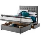 Silentnight Miracoil Geltex 150cm Ottoman 2 Drawer Divan Set Slate Grey No Headboard