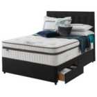 Silentnight Mirapocket Geltex 2000 135cm 2 Drawer Divan Set Ebony No Headboard