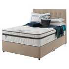 Silentnight Mirapocket Geltex 2000 135cm Non-Storage Divan Set Sandstone No Headboard