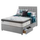 Silentnight Mirapocket Geltex 1000 180cm 2 Drawer Divan Set Slate Grey No Headboard