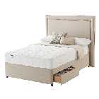 Silentnight Miracoil Memory 180cm 2 Drawer Divan Set Sandstone No Headboard