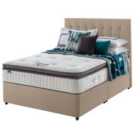 Silentnight Mirapocket Geltex 1000 150cm Non-Storage Divan Set Sandstone No Headboard