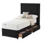 Silentnight Miracoil Memory 2 Drawer Divan Set Slate Ebony No Headboard - Single