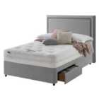 Silentnight Mirapocket 1000 Memory Double 2 Drawer Divan Set Slate Grey No Headboard