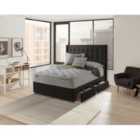 Silentnight Mirapocket Latex 1000 2-Drawer Divan Bed - Velvet Charcoal No Headboard Single