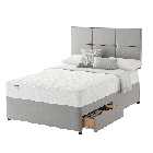 Silentnight Miracoil Memory 150cm 2 Drawer Divan Set Slate Grey No Headboard