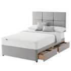 Silentnight Miracoil Memory 135cm 4 Drawer Divan Set Slate Grey No Headboard