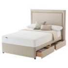 Silentnight Miracoil Memory 135cm 4 Drawer Divan Set Sandstone No Headboard